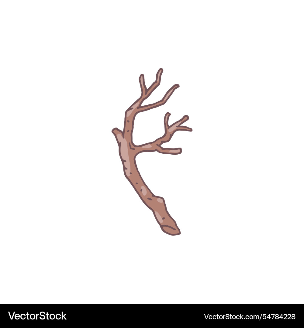 With tree branch on isolated With tree branch on isolated Vector Image