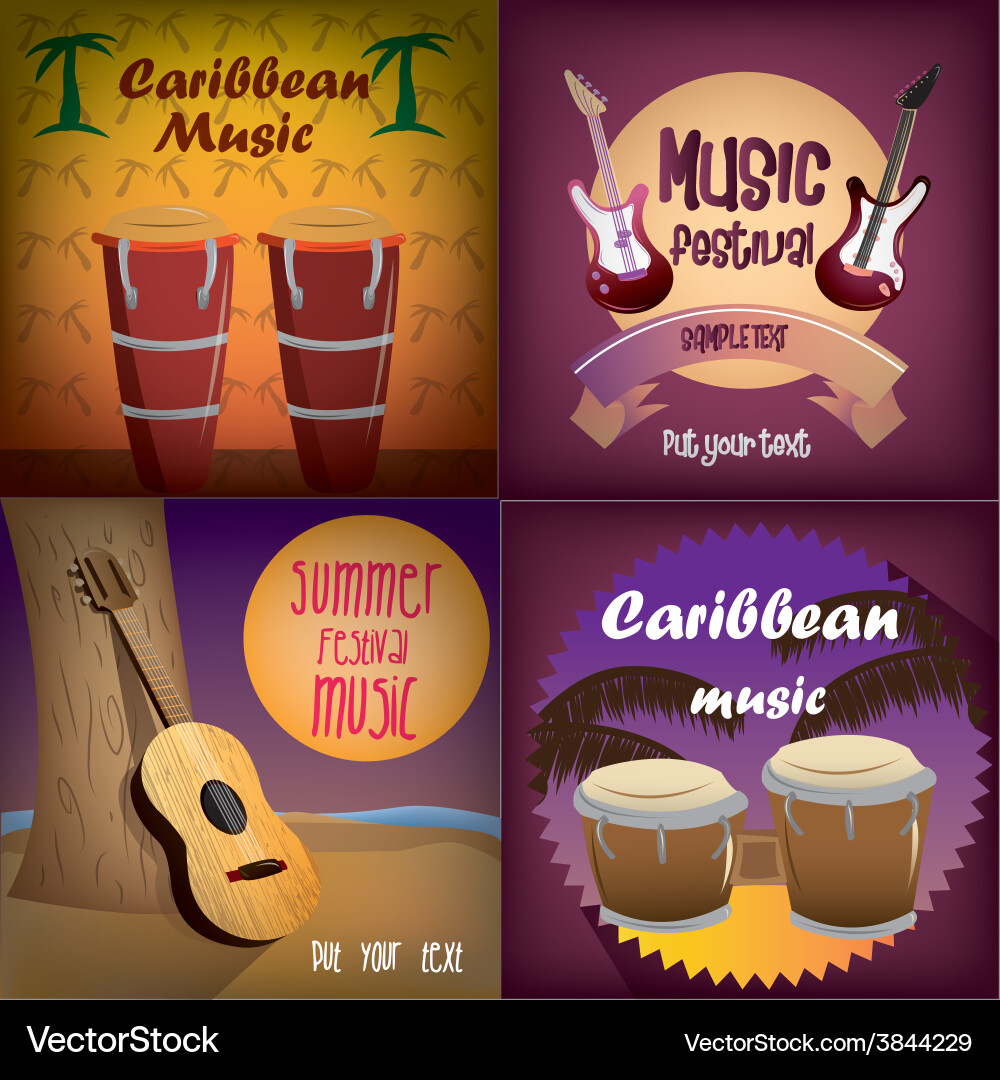A set backgrounds and labels with different Vector Image