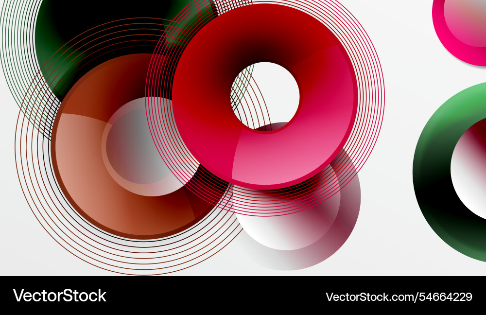 Abstract composition of overlapping circles Vector Image