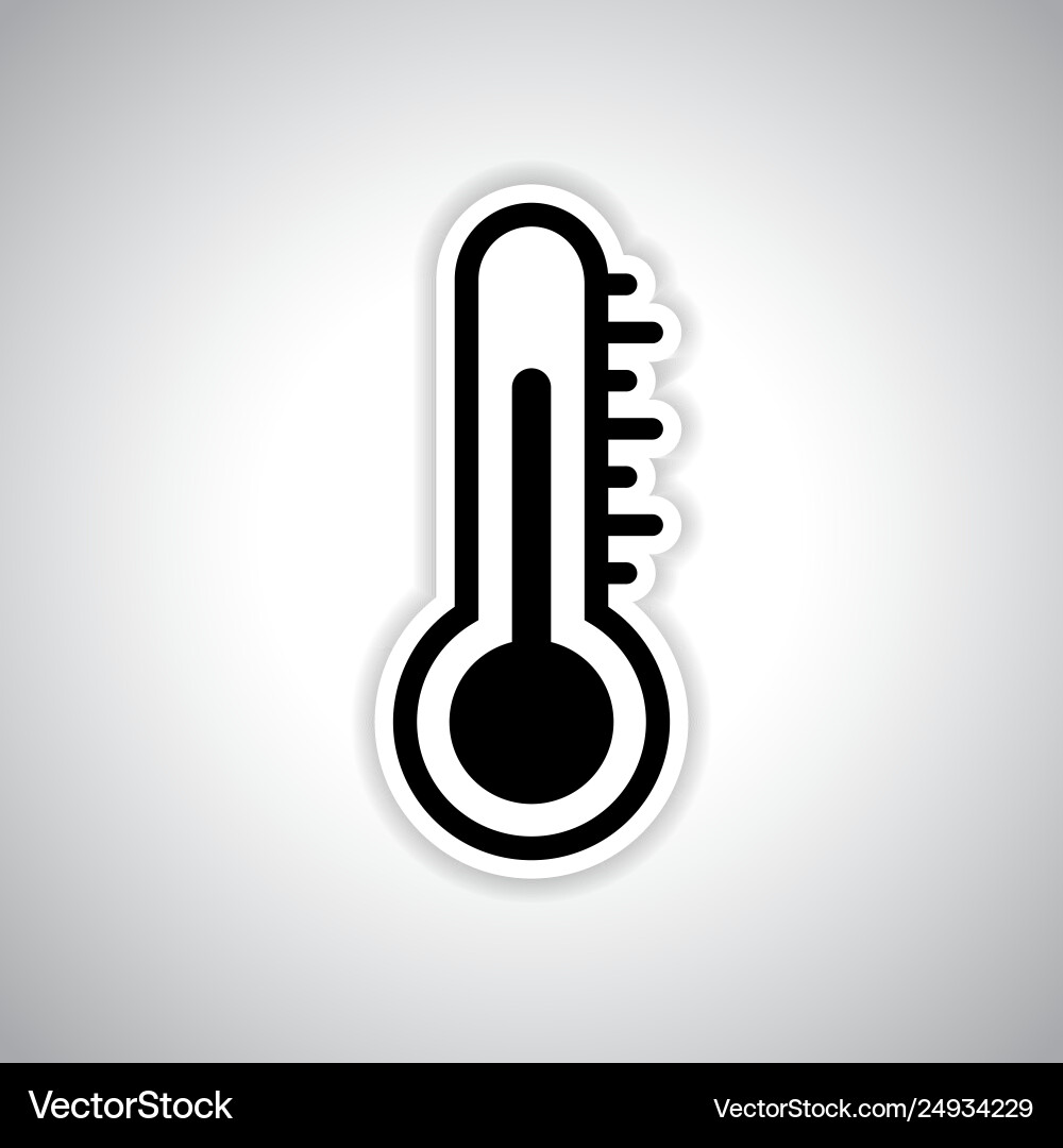 Black thermometer icon Black thermometer icon vector image