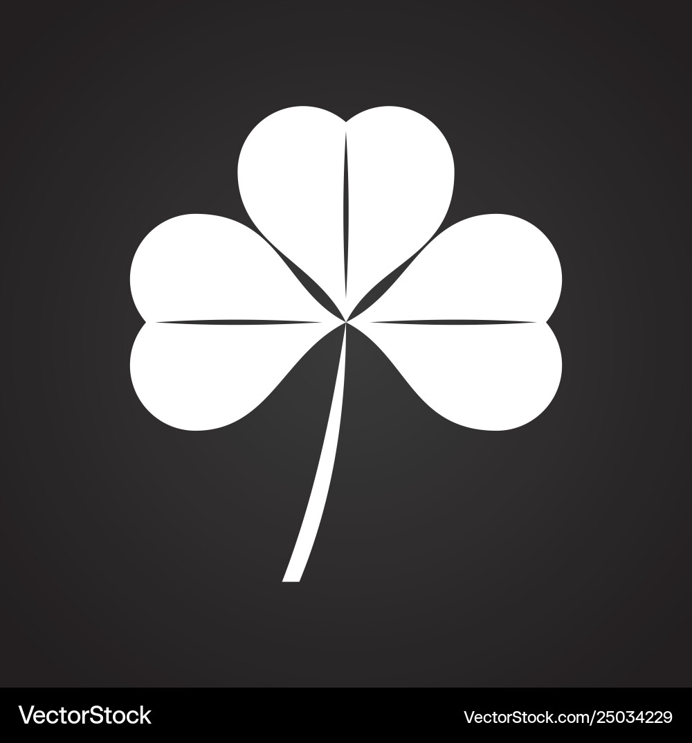 Clover icon on background for graphic and web Clover icon on background for graphic and web vector image