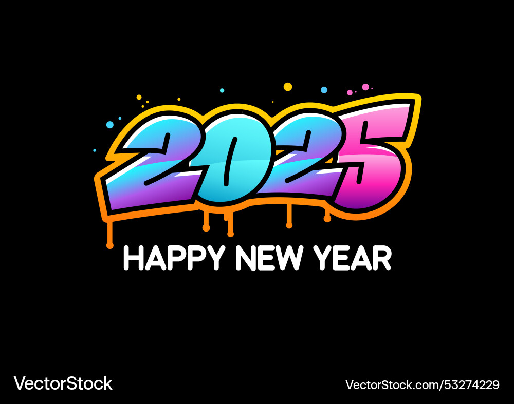 Colorful new year wallpaper in with the word Colorful new year wallpaper in with the word vector image
