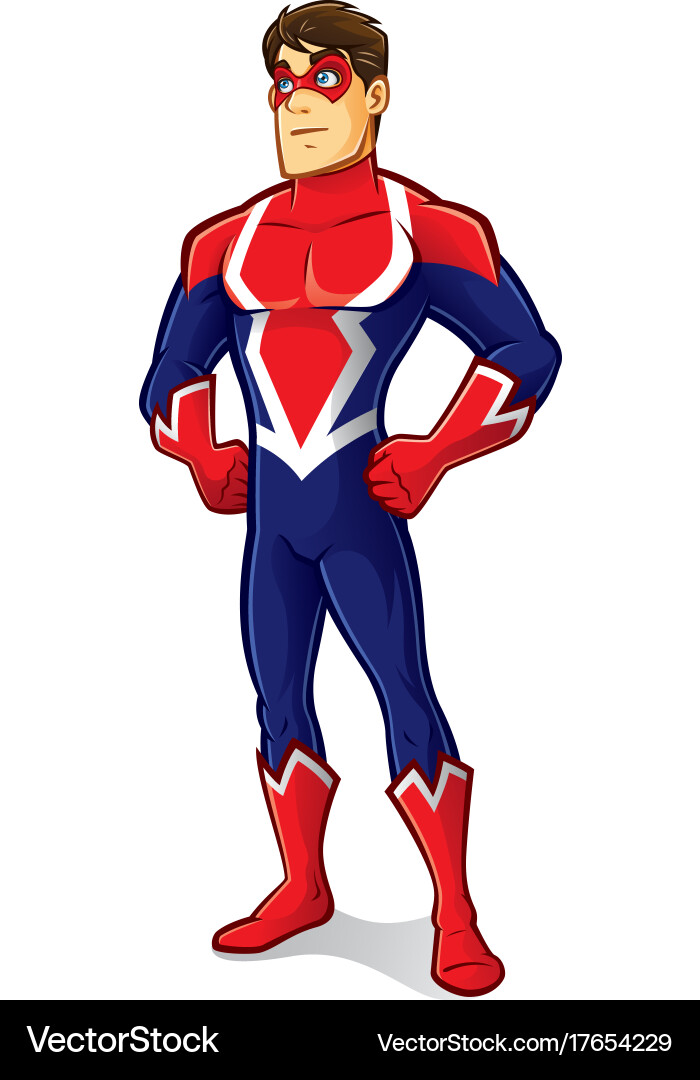 Confident Superhero vector image