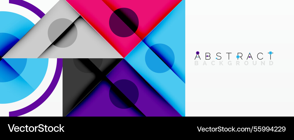 Geometric abstract design with layered triangles Vector Image