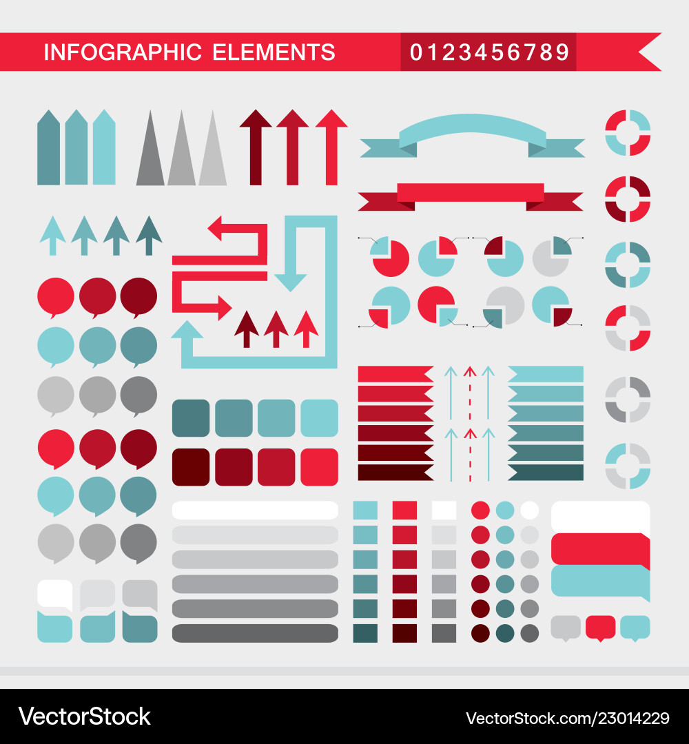 Infographic elements charts graph diagram Vector Image