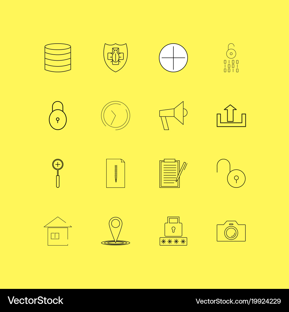 Internet of things linear icon set simple outline vector image