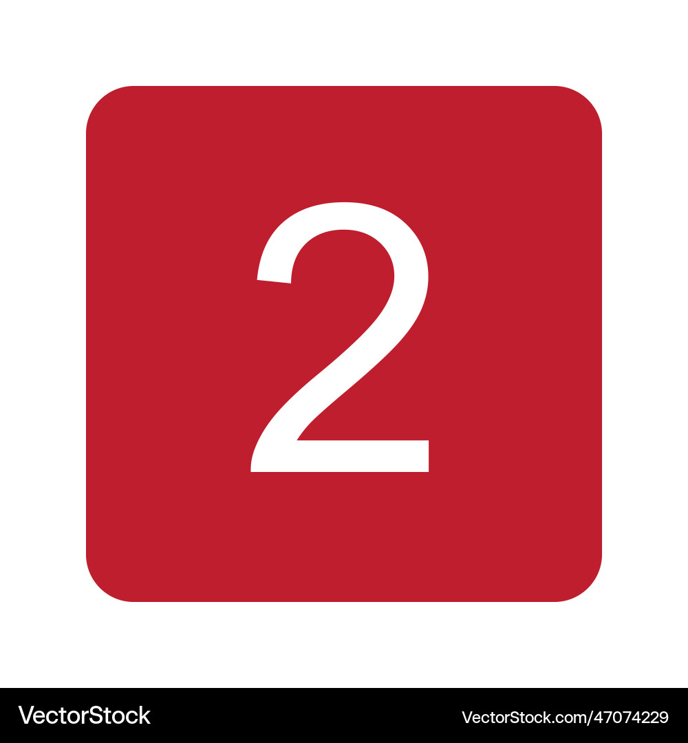 Keycap digit two icon image suitable vector image