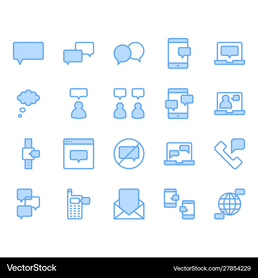 Message and speech bubble related icon symbol Message and speech bubble related icon symbol vector image