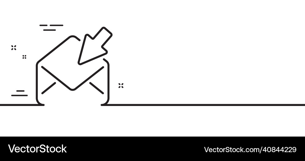 Open mail line icon view message correspondence vector image