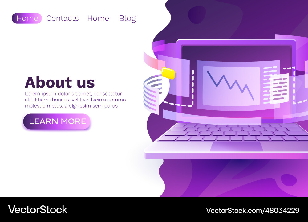 Operator job developer website workplace process vector image