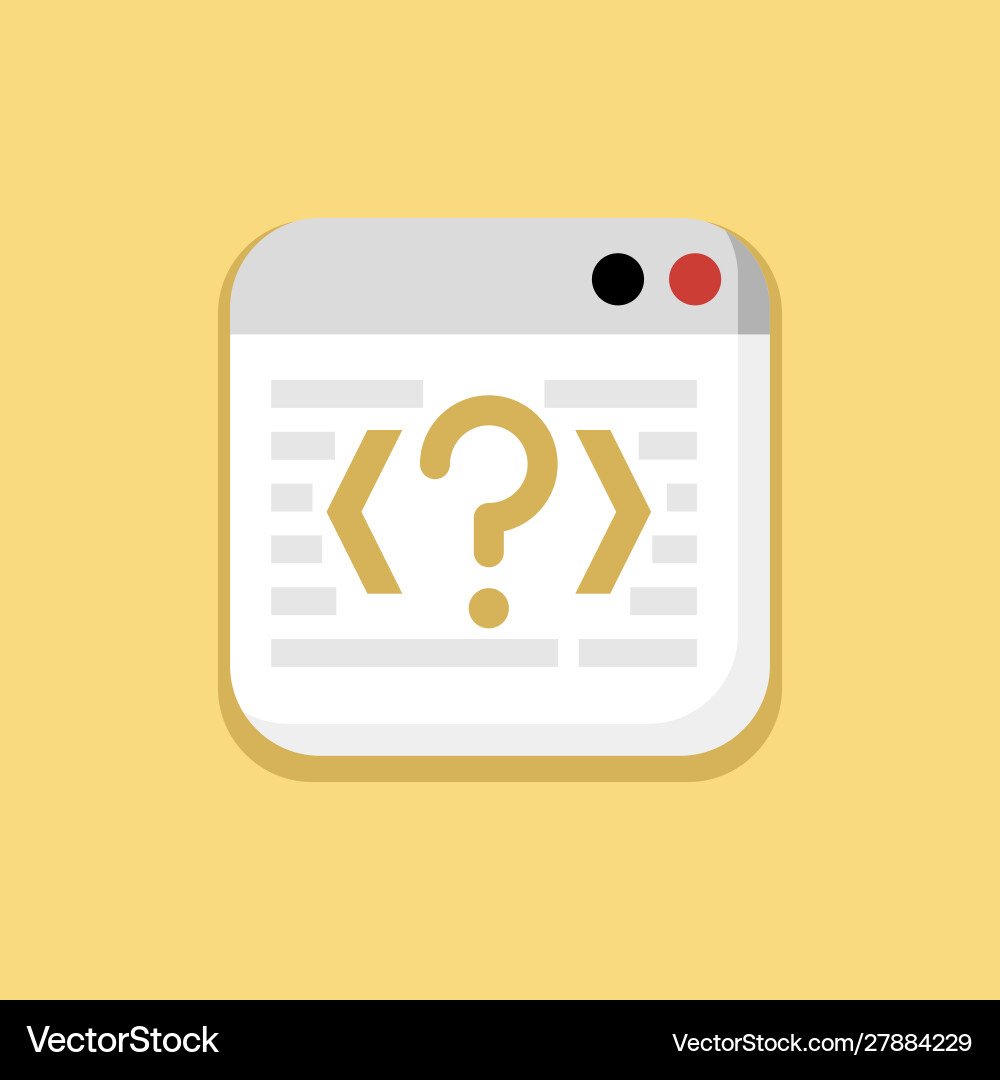Programs data scripts window in yellow icon can Programs data scripts window in yellow icon can vector image