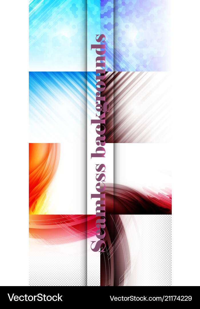 Set of seamless with large and small lines Vector Image