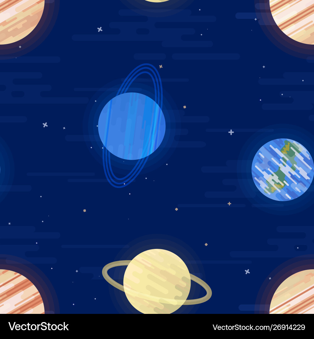 Space print seamless pattern different Space print seamless pattern different vector image
