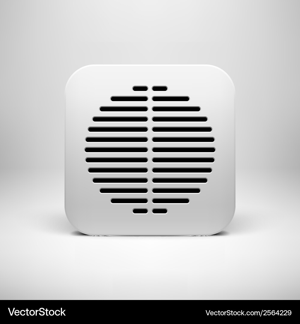 White abstract app icon button template vector image