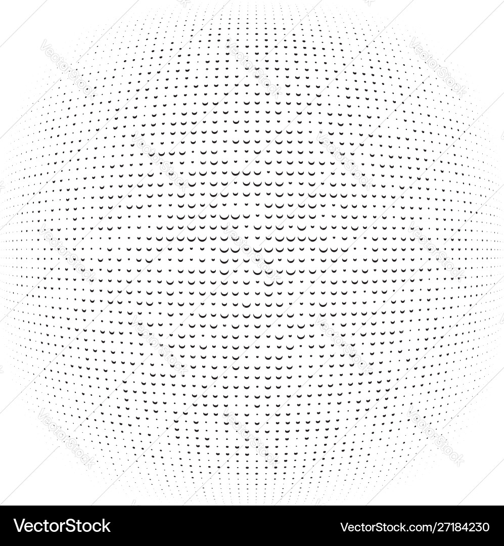 3d circular burst convex globe sphere orb distort Vector Image