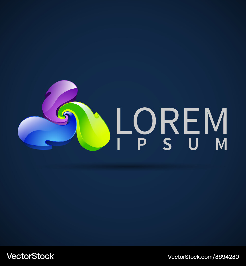 Abstract element shape design icon vector image