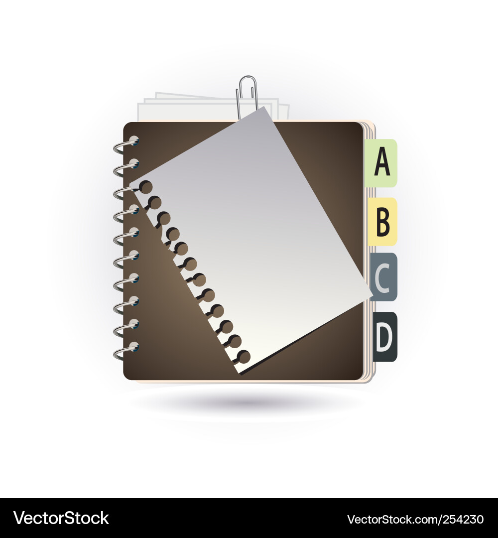 Blank Notepad Vector Image