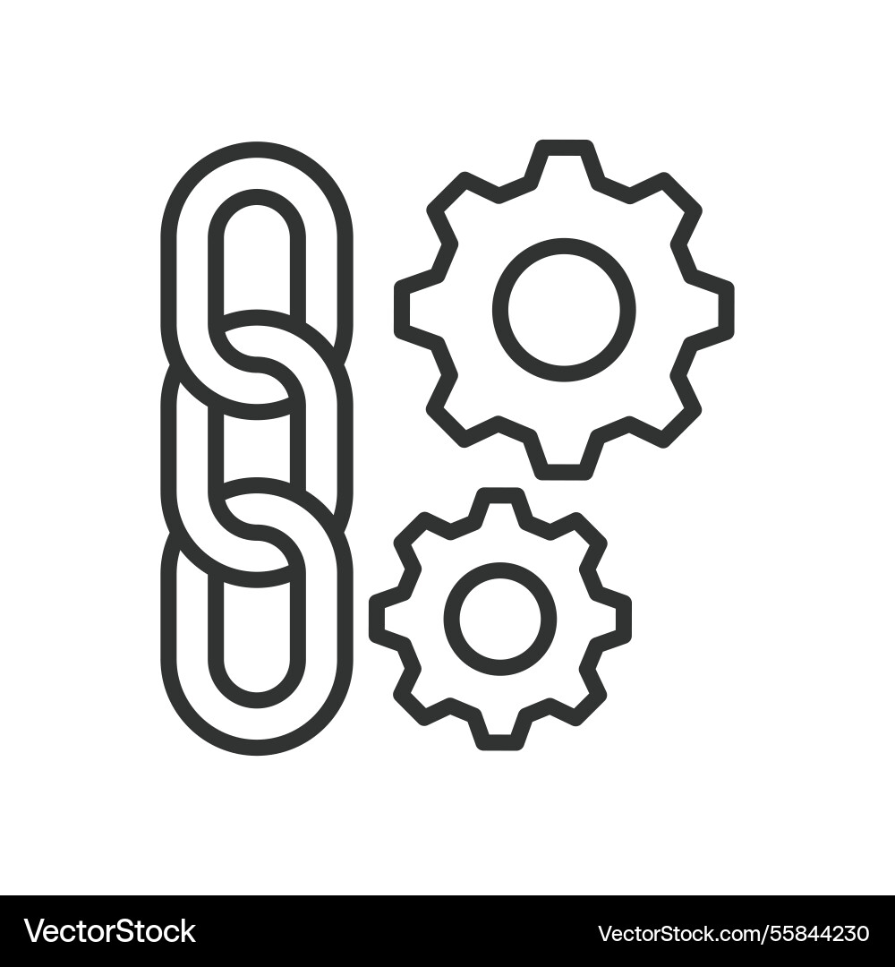 Blockchain icon in line design Blockchain icon in line design Vector Image