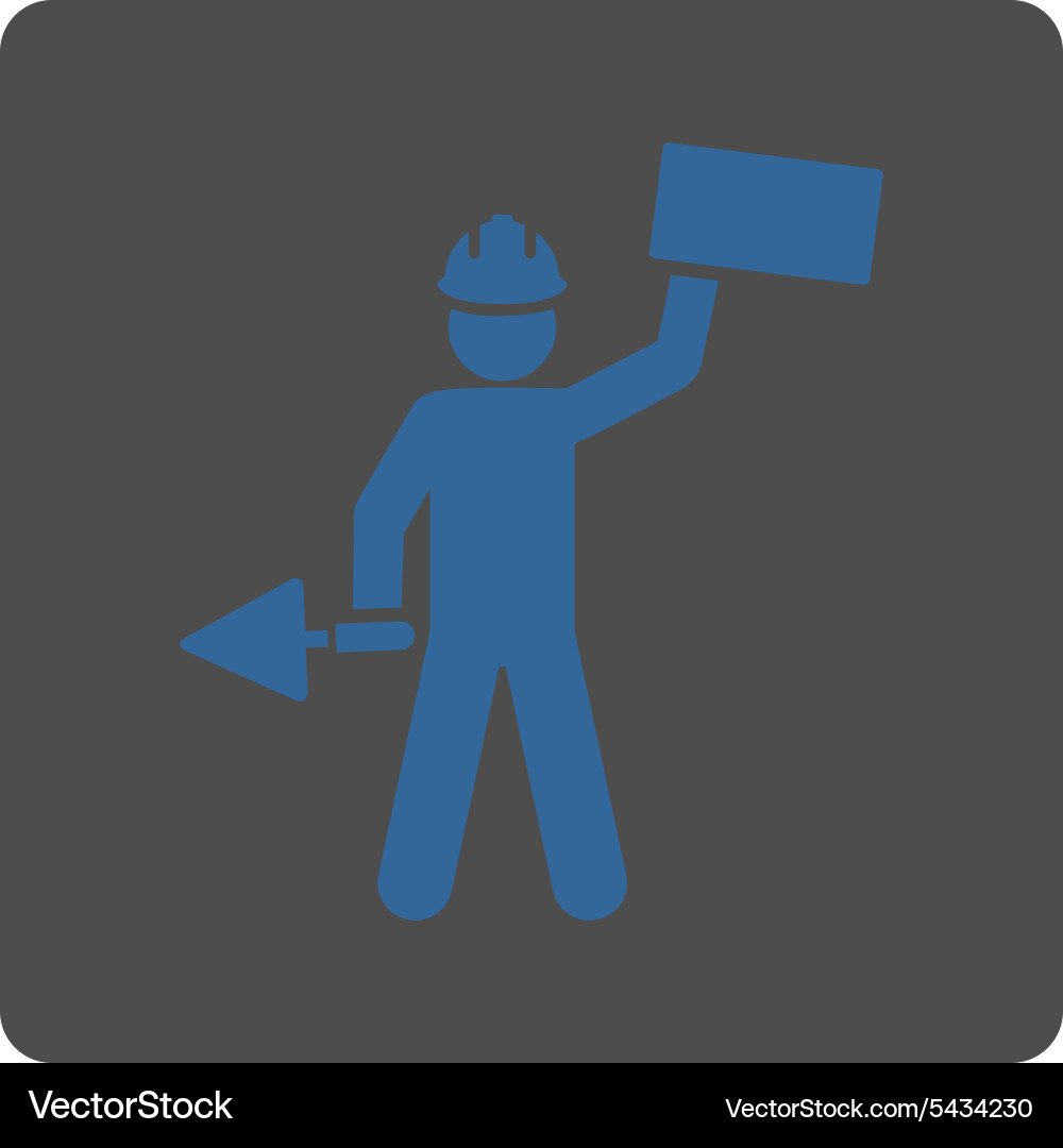 Builder icon from basic plain set vector image