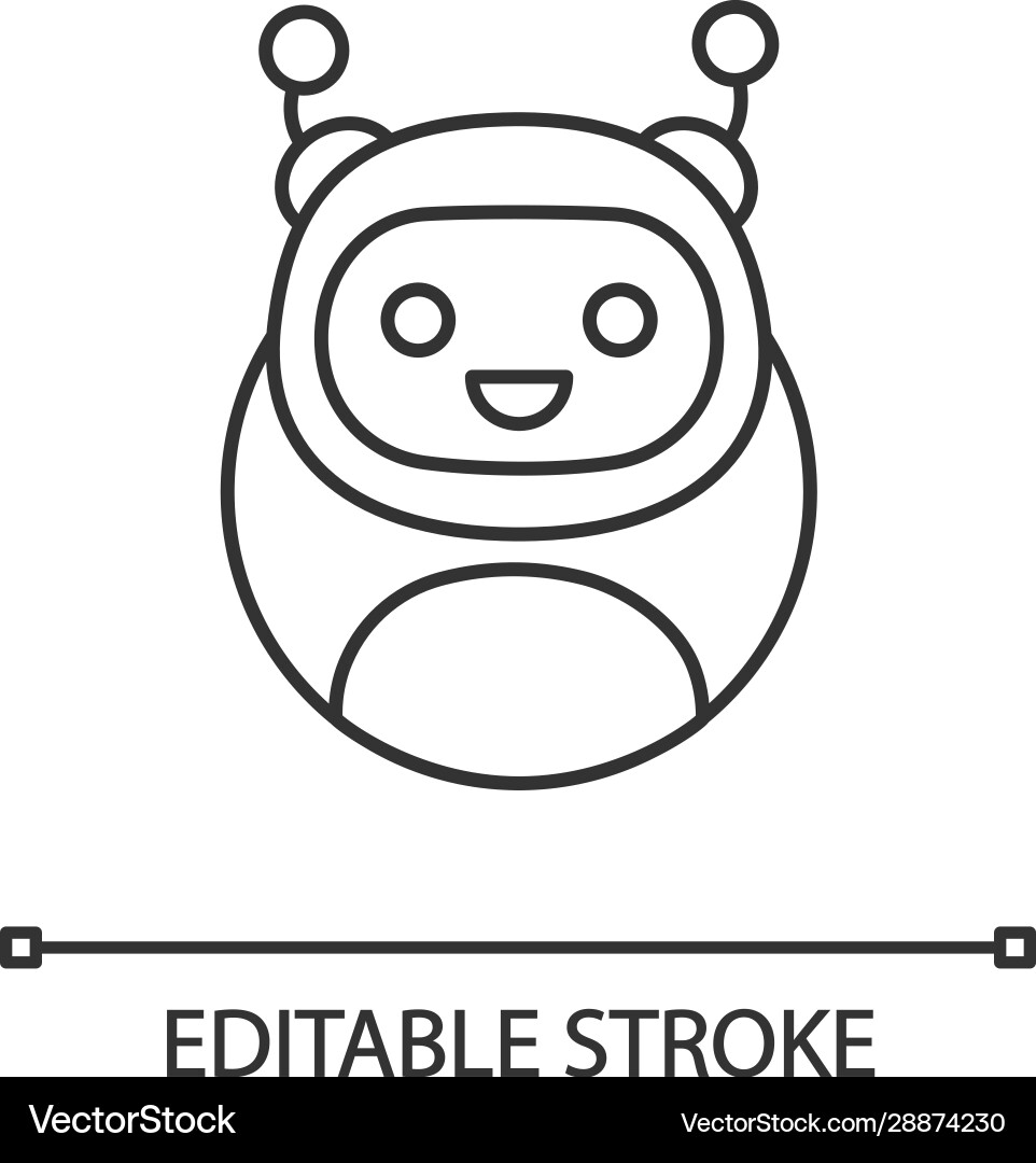 Chatbot linear icon Chatbot linear icon vector image