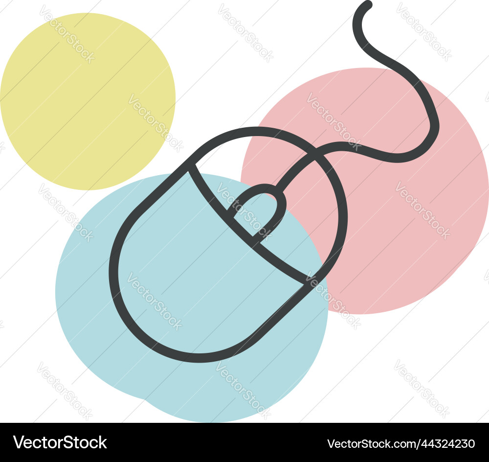 Computer mouse on a white background Vector Image