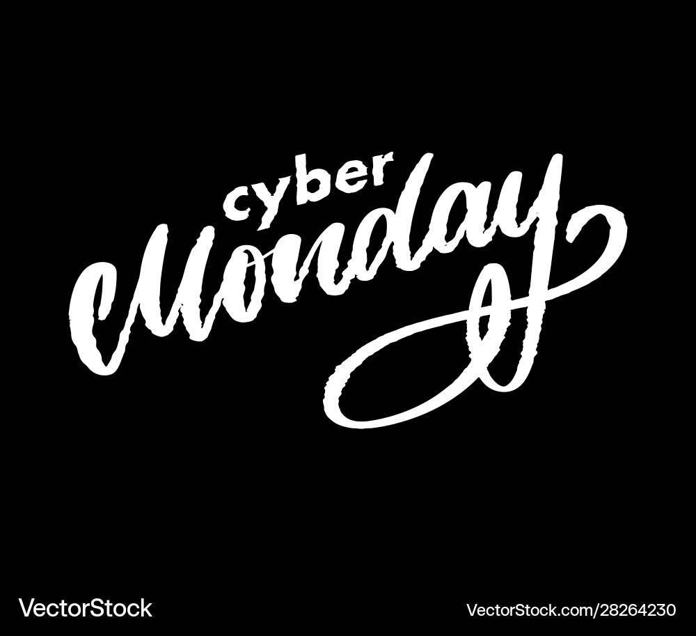 Cyber monday letter sale banner vector image