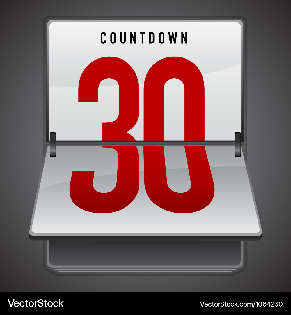 Digital Countdown Timer Vector Image