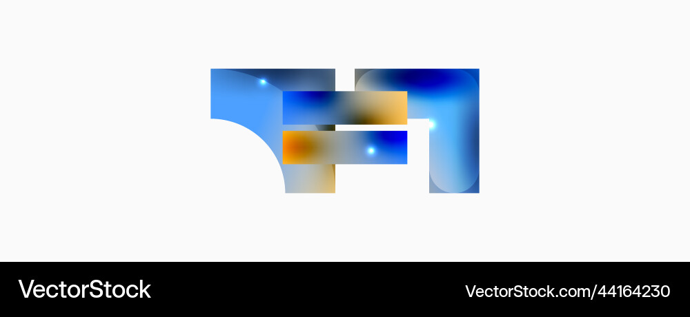 Dynamic composition shiny geometric shapes Vector Image