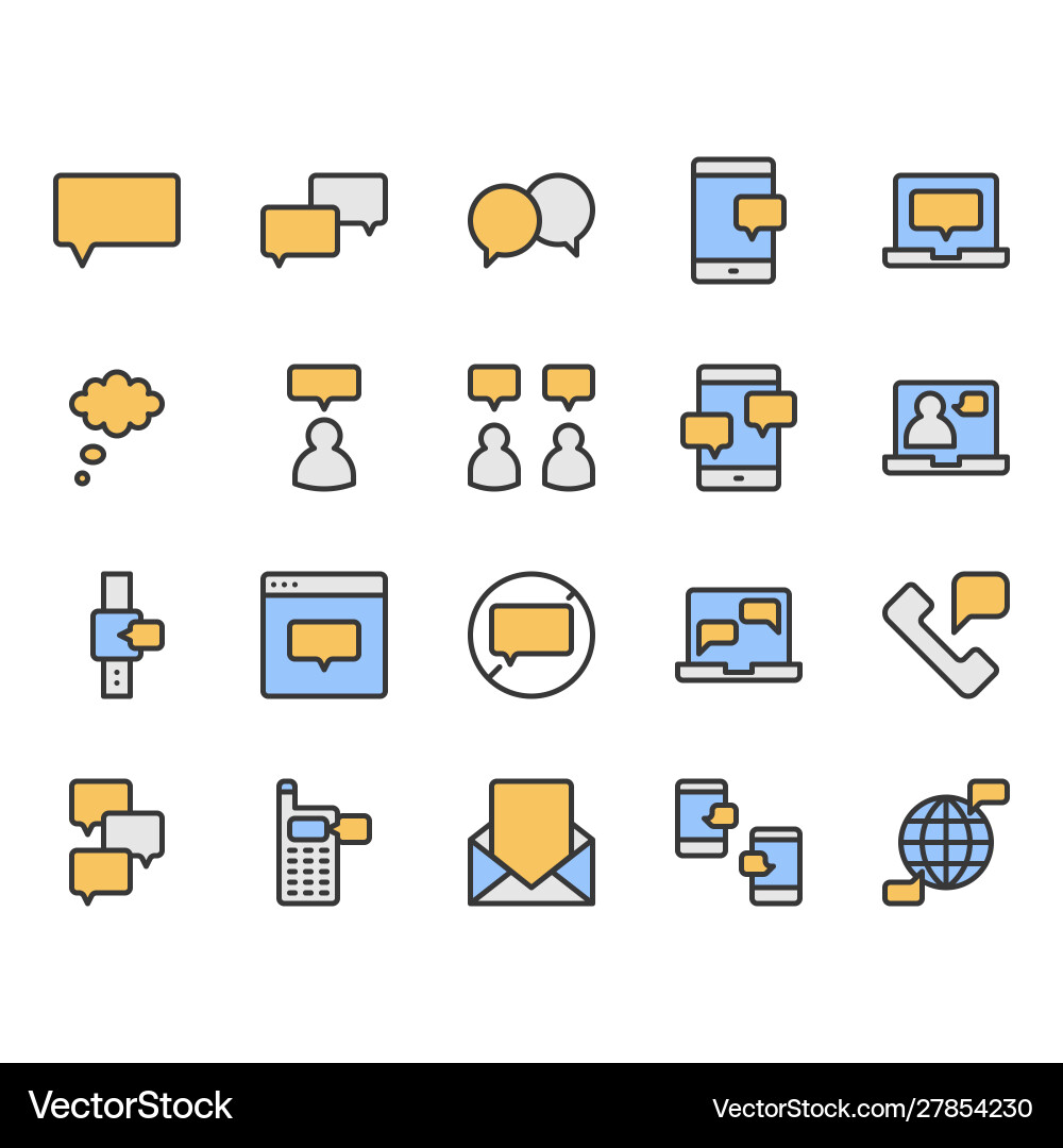 Message and speech bubble related icon symbol Message and speech bubble related icon symbol vector image