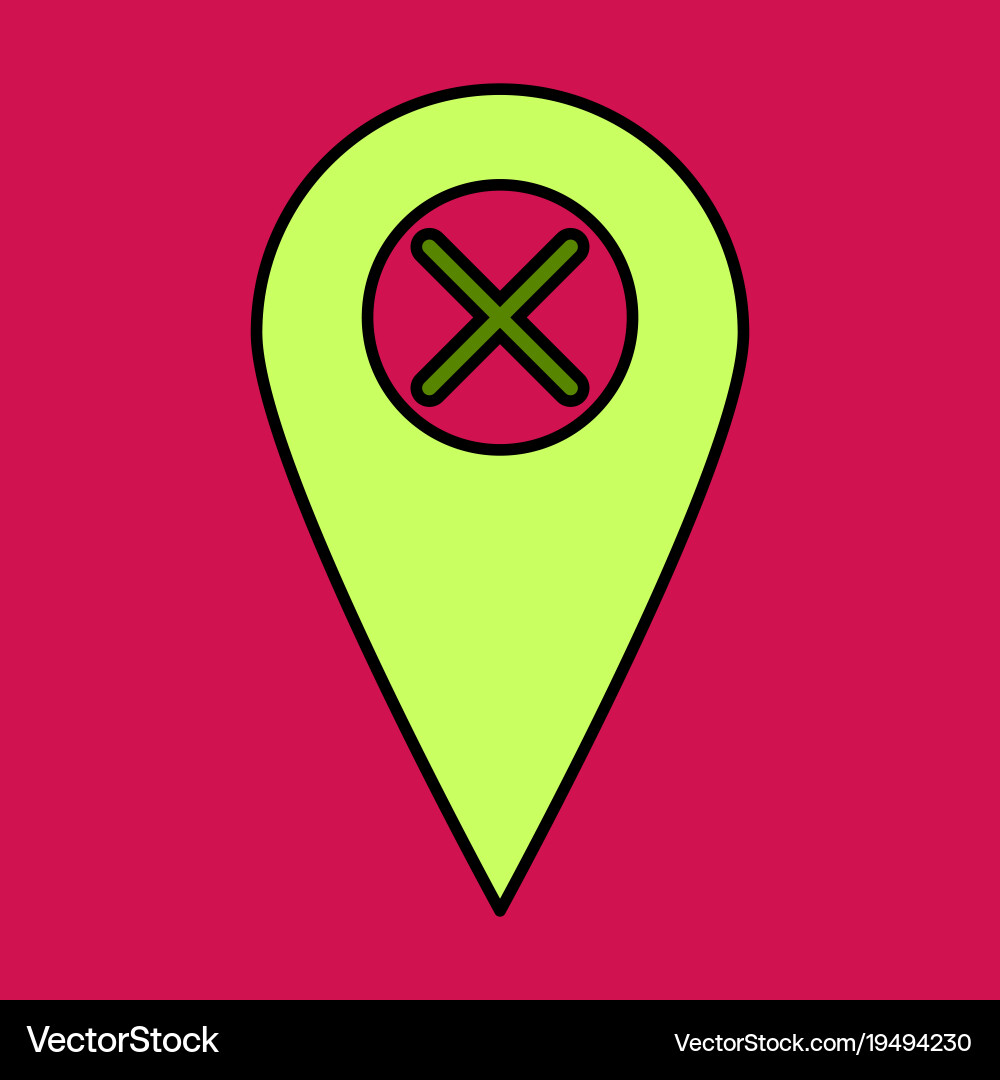 Navigation geolocation icon in flat design Vector Image