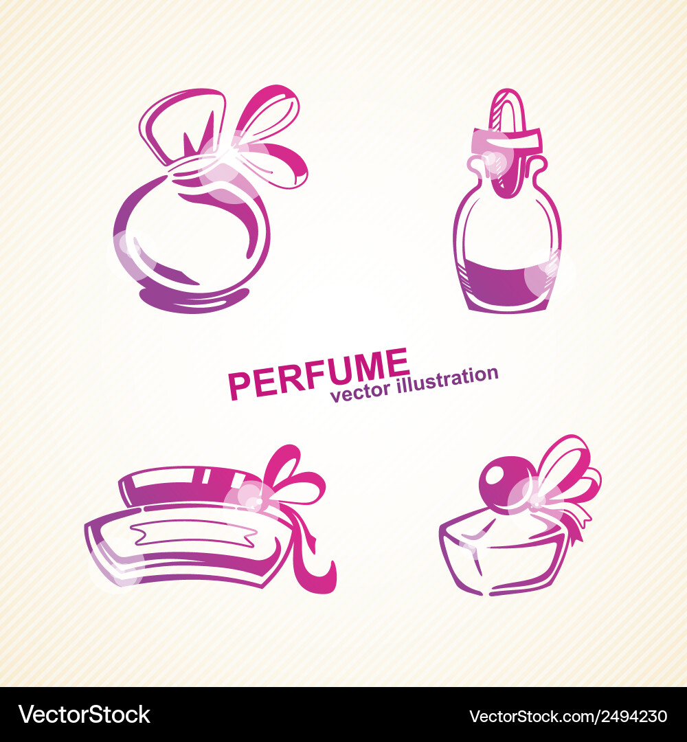 Perfumery set Royalty Free Vector Image - VectorStock