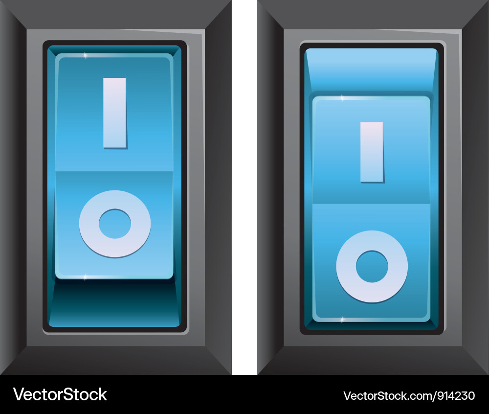 Realistic toggle switch vector image
