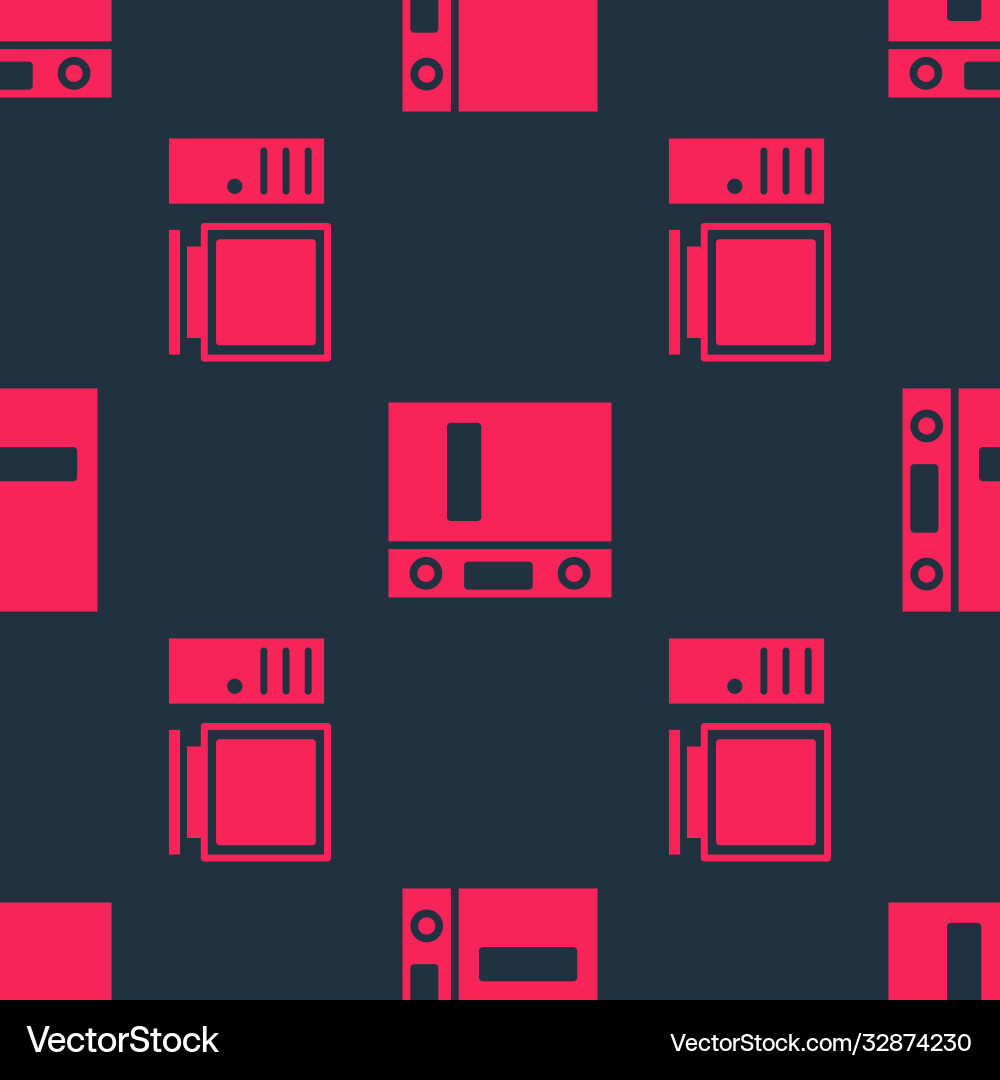 Set computer monitor and office folders Set computer monitor and office folders vector image