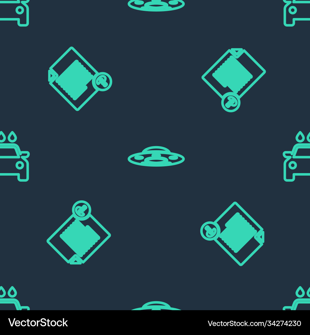 Set line ufo flying spaceship unknown document Set line ufo flying spaceship unknown document vector image