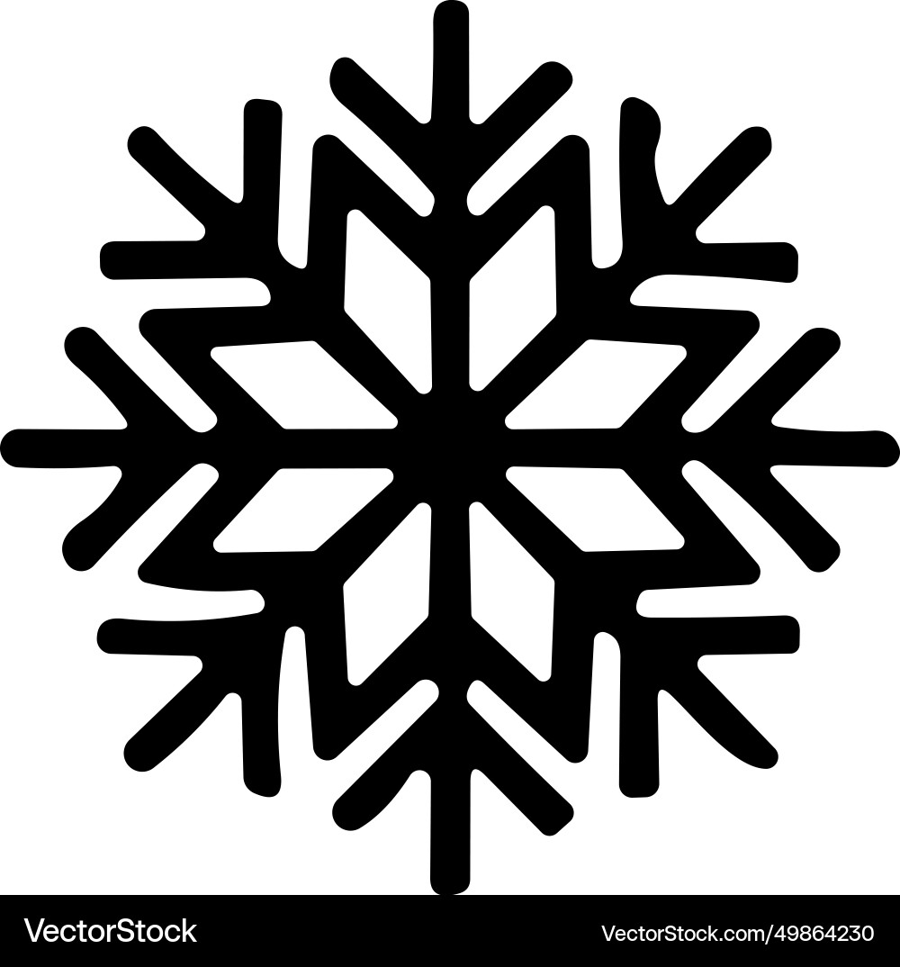 Snowflakes thin line icon simple snowflake Vector Image