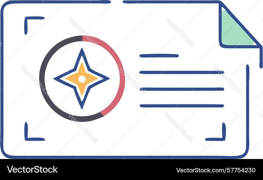 Target document icon goal setting precision vector image