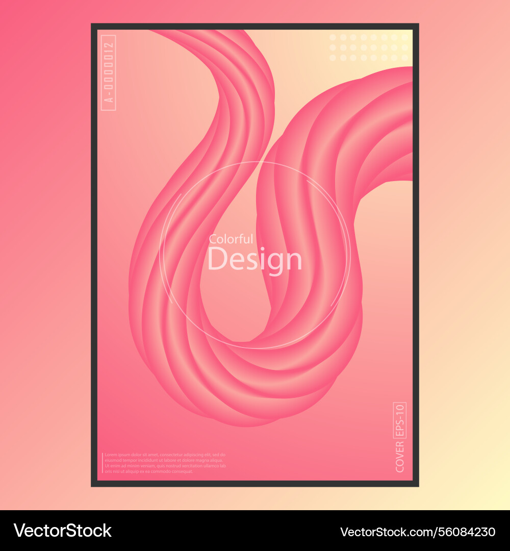 Three-dimensional 3d gradient line designa vector image