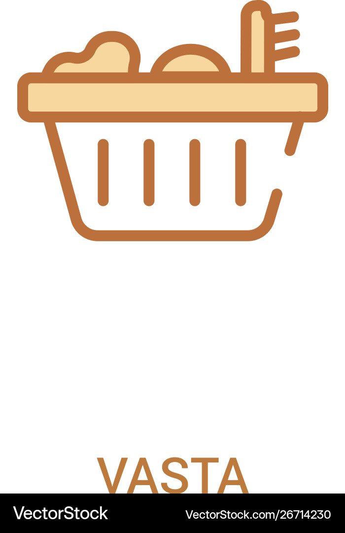 Vasta concept 2 colored icon simple line element Vector Image