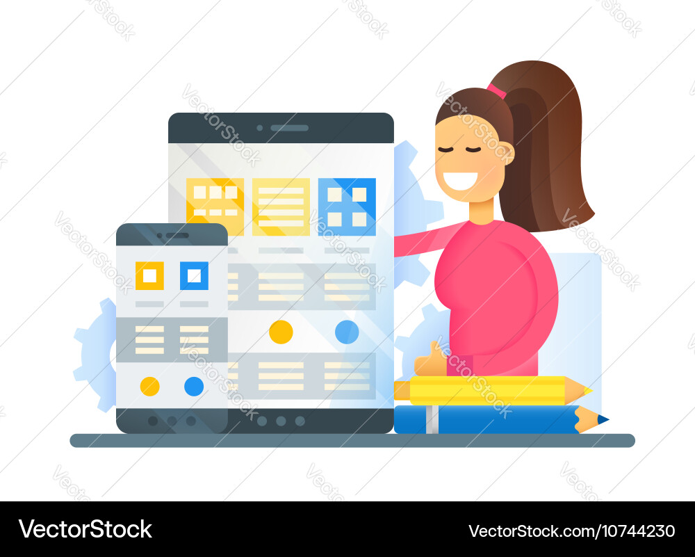 Web page optimization - flat design website banner Vector Image