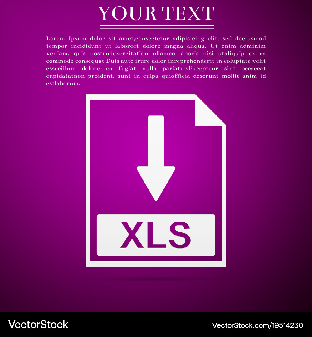 Xls file document icon download button vector image