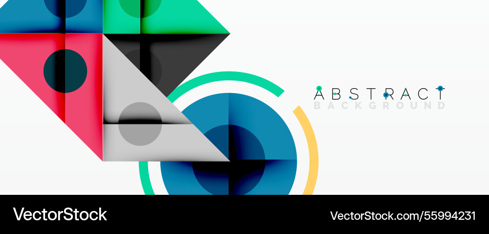 Abstract geometric composition with overlapping Vector Image