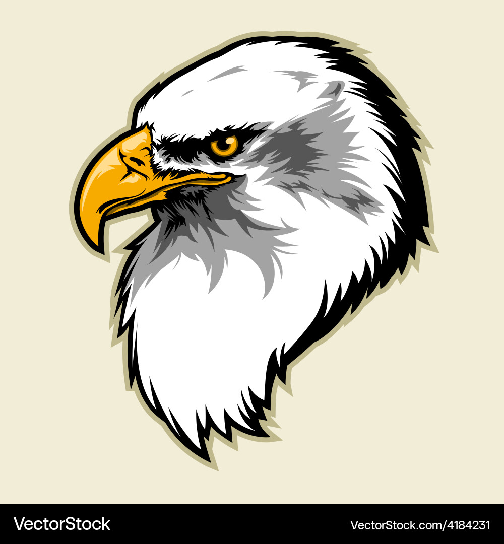 Bald Eagle Head Mascot Vector Image