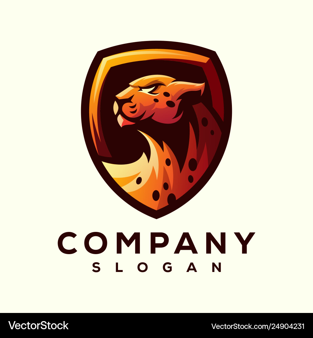 Cheetah logo design Cheetah logo design vector image