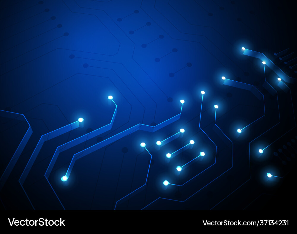 Circuit technology background with hi-tech Circuit technology background with hi-tech vector image