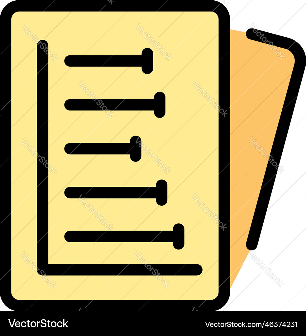 Files report icon flat Files report icon flat vector image