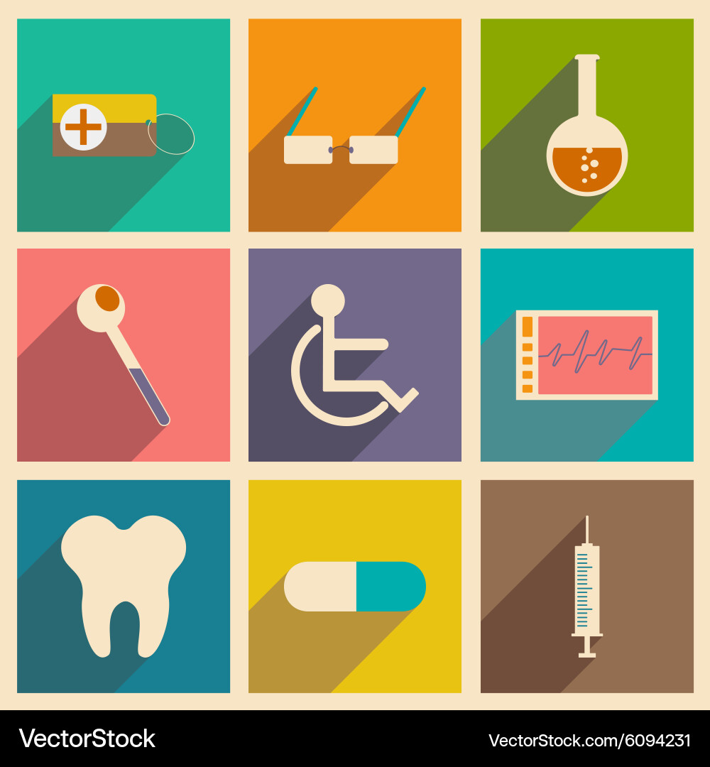 Flat with shadow concept and mobile application Vector Image