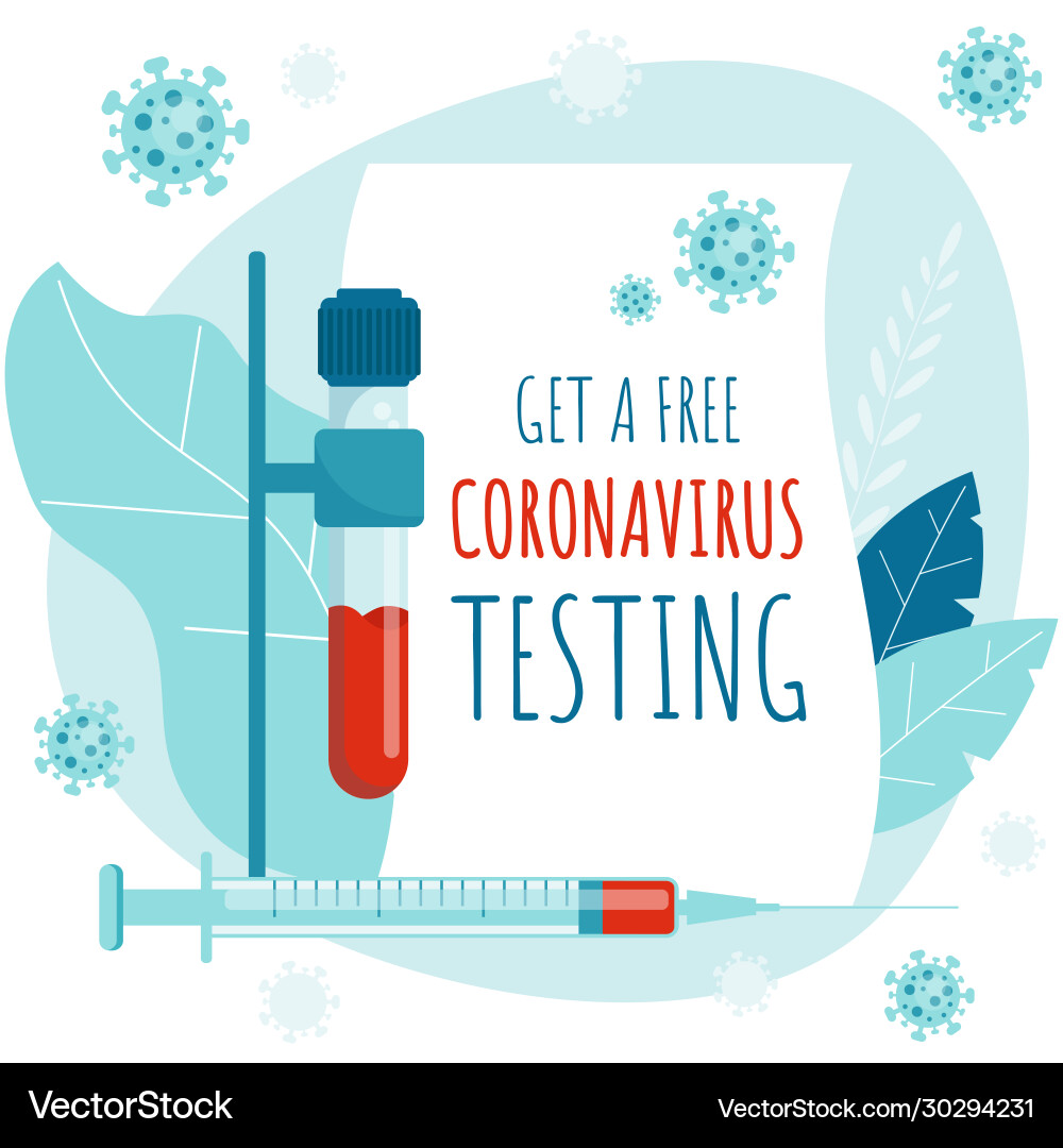 Free hiv testing aids poster design test Free hiv testing aids poster design test vector image