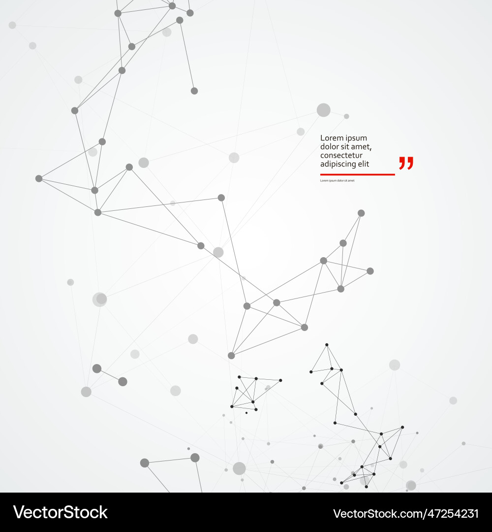 Geometric connect line and dots simple technology Geometric connect line and dots simple technology vector image