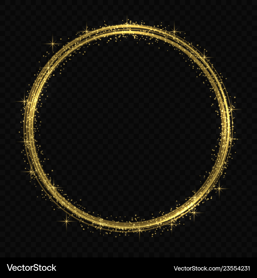 Golden Light Ring Trace Vektorbild
