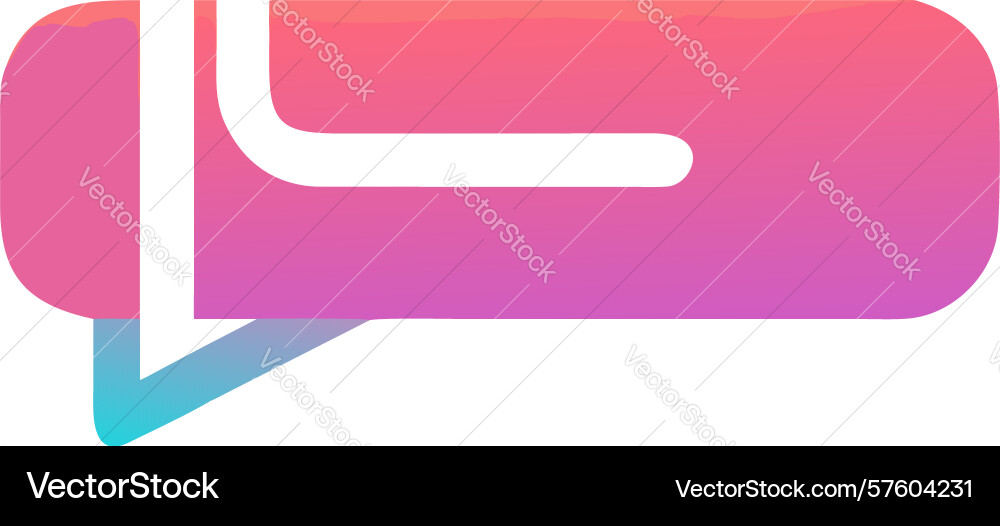 Gradient speech bubble messaging icon design vector image